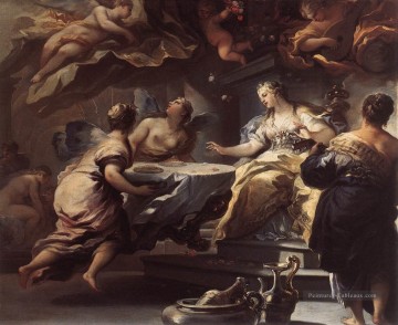  baroque peintre - Psyché Servie par des spiritueux invisibles Baroque Luca Giordano